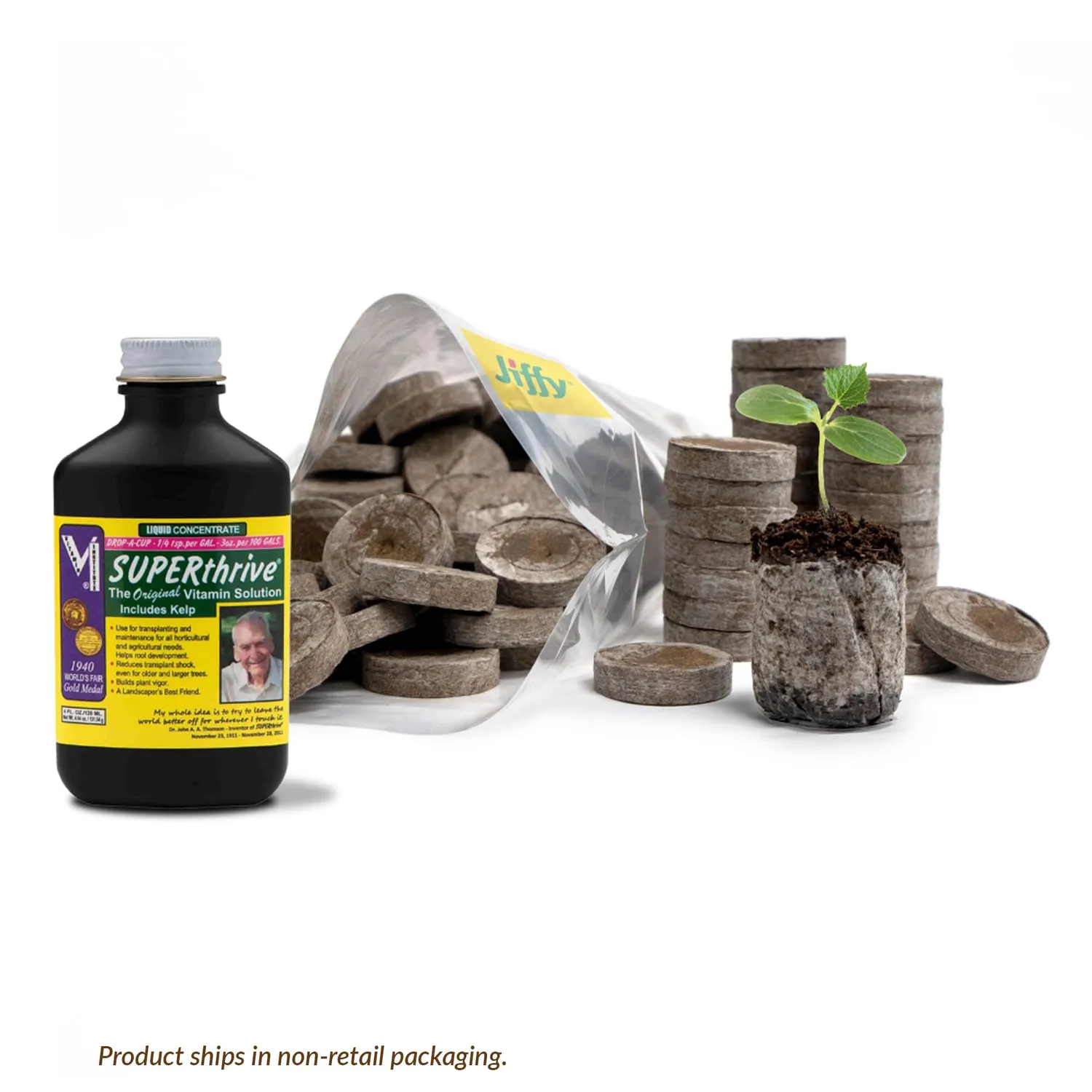 Jiffy 36MM Peat Pellets with SUPERthrive
