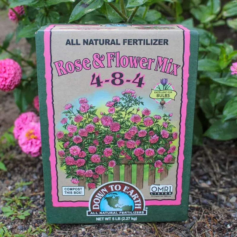 Down to Earth Rose & Flower Mix Fertilizer 5 LB 4-8-4