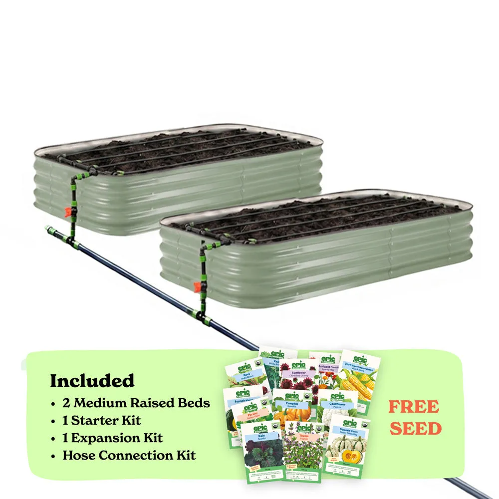 Epic Gardening Bed and Irrigation Kit 2-Pack