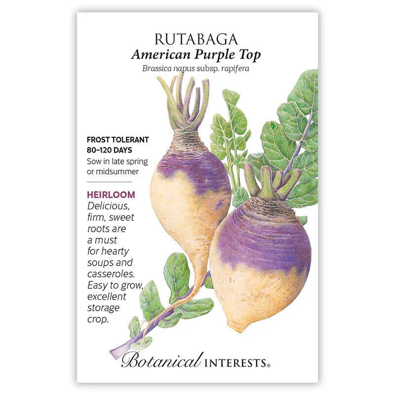 Epic Gardening American Purple Top Rutabaga Seeds Heirloom
