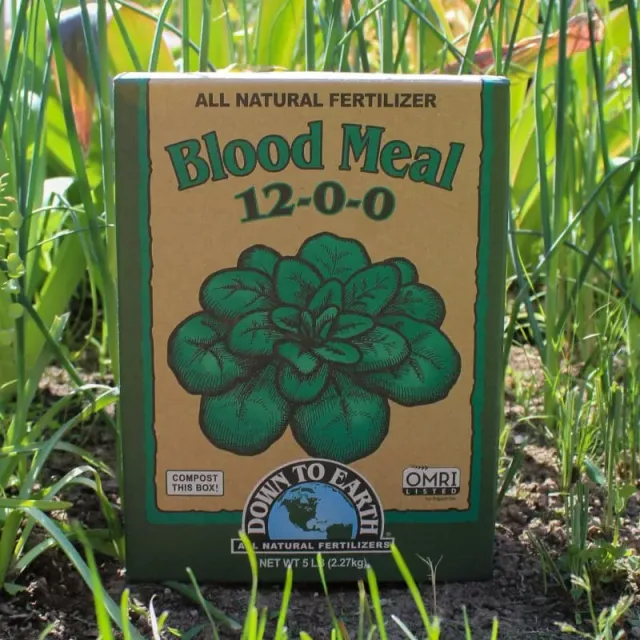 Down to Earth Blood Meal Fertilizer 12-0-0 4 LB Organic