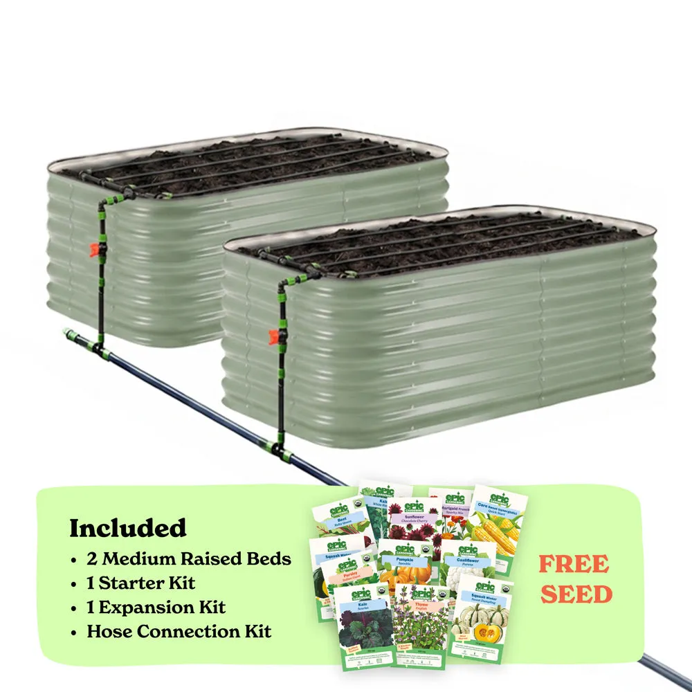 Epic Gardening Bed and Irrigation Kit 2-Pack